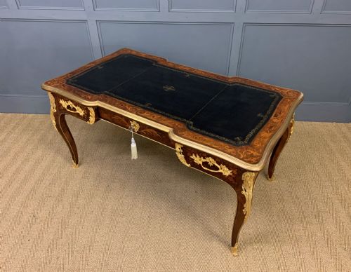 fig 1. Large French Marquetry Rosewood Bureau Plat