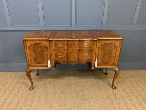 fig 3. Burr Walnut Dining Suite by Maple and Co