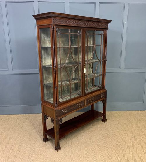 Chippendale Style Mahogany Display Cabinet