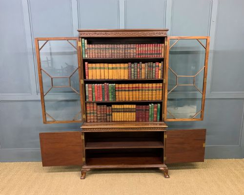 fig 1. Burr Walnut Bookcase by Jas Shoolbred