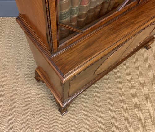 fig 4. Burr Walnut Bookcase by Jas Shoolbred