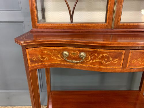 fig 1. Edwards and Roberts Inlaid Mahogany Display Cabinet