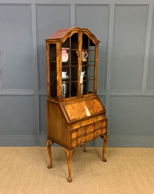 Burr Walnut Bureau Cabinet by Maple and Co.