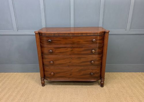 Ebony Inlaid Regency Mahogany Chest of Drawers