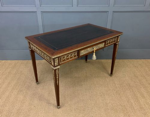 French Mahogany Ormolu Mounted Writing Table