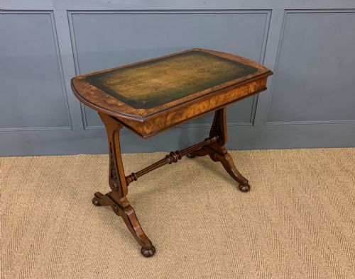 Victorian Burr Walnut Writing Table