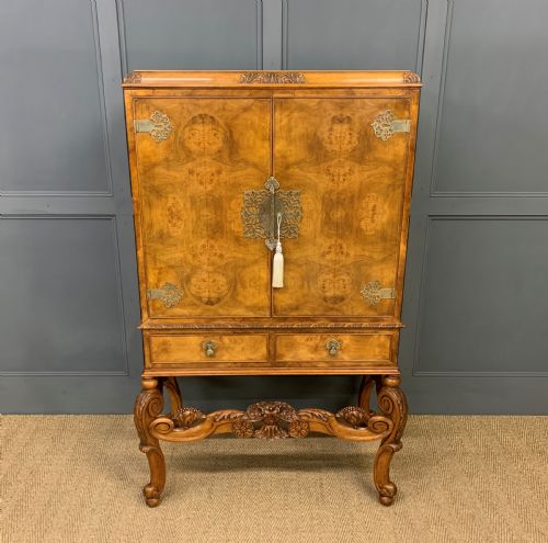 Burr Walnut Cocktail Cabinet