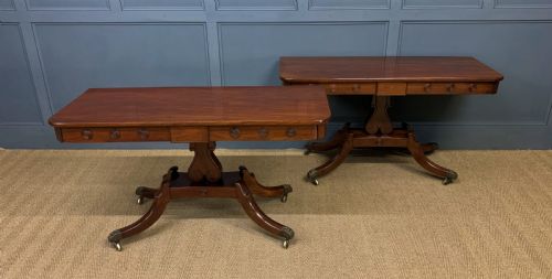 Pair of Georgian Mahogany Console Tables