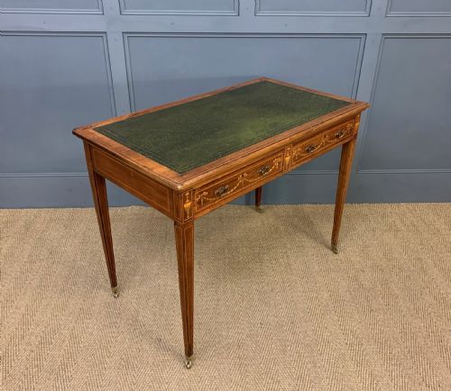 Late 19th Century Inlaid Rosewood Writing Table