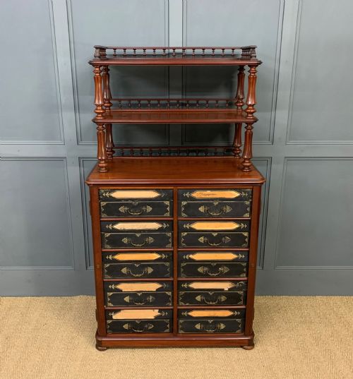 19th Century Mahogany Box Filing Cabinet