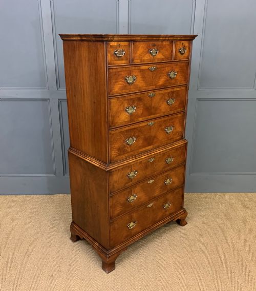 Burr Walnut Chest on Chest