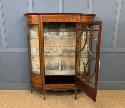 fig 2. Maple and Co Inlaid Mahogany Display Cabinet