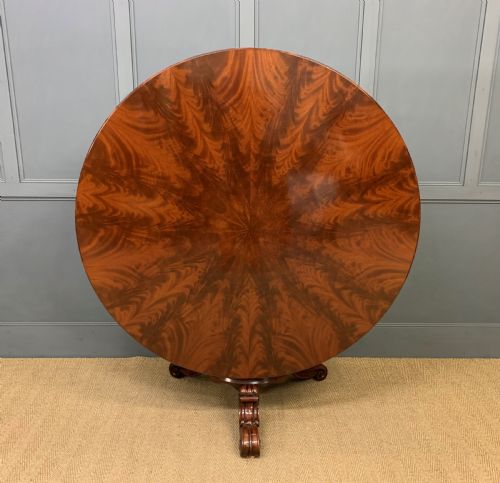 Flame Mahogany Segmented Top Centre Table