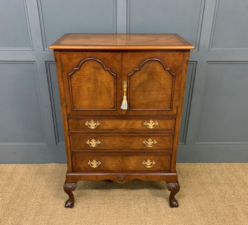Burr Walnut Press Cupboard