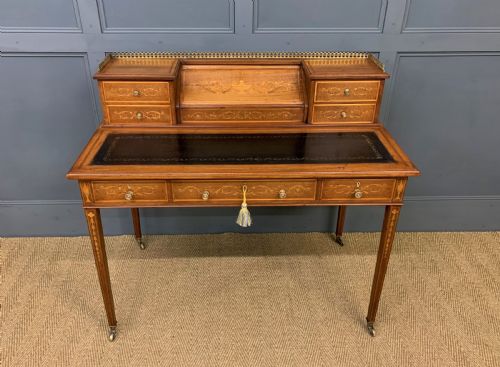 fig 1. Inlaid Mahogany Writing Desk by Edwards and Roberts