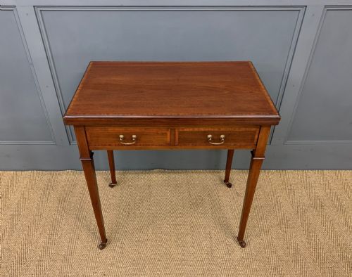 Edwardian Inlaid Mahogany Card Table