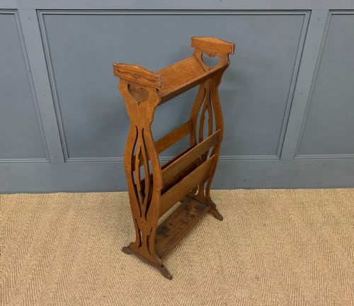 Arts and Crafts Oak Magazine Rack