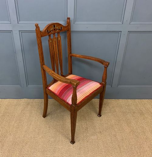Arts and Crafts Inlaid Armchair