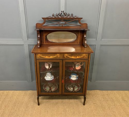 Inlaid Mahogany Display Cabinet