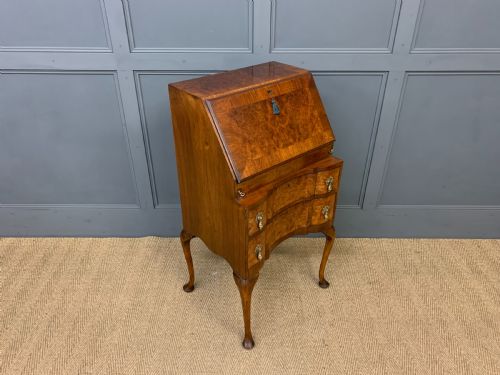 Queen Anne Style Burr Walnut Bureau