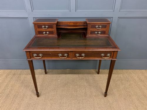 Inlaid Mahogany and Amboyna Writing Desk