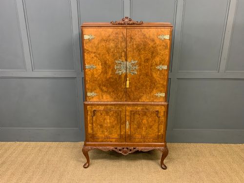 Burr Walnut Cocktail Cabinet
