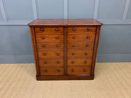 19th Century Mahogany Double Wellington Chest