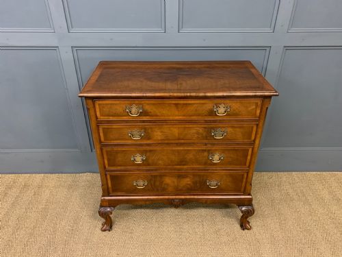 Queen Anne Style Burr Walnut Chest of Drawers