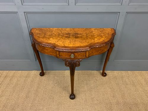 Burr Walnut Console Table