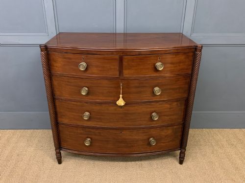 Georgian Mahogany Bow Fronted Chest of Drawers