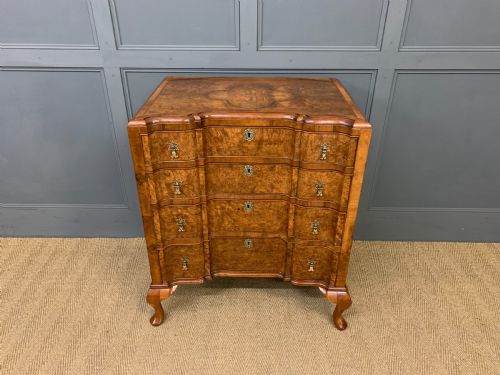 Burr Walnut Serpentine Chest of Drawers