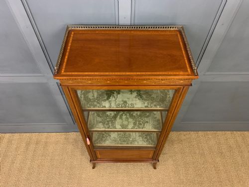 fig 2. Inlaid Mahogany Display Cabinet by Jas Shoolbred
