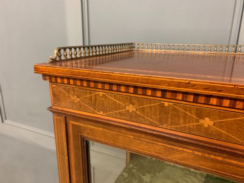 fig 3. Inlaid Mahogany Display Cabinet by Jas Shoolbred