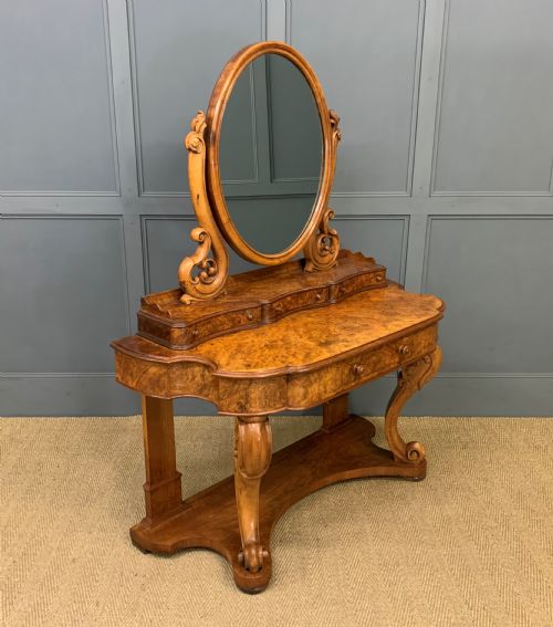 Victorian Burr Walnut Duchess Dressing Table