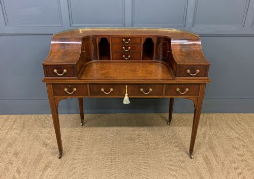 Maple and Co. Inlaid Mahogany Carlton House Desk