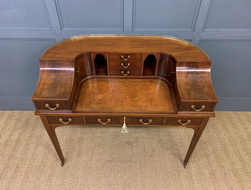 fig 1. Maple and Co. Inlaid Mahogany Carlton House Desk
