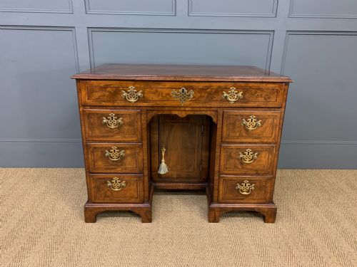18th Century Burr Walnut Kneehole Desk