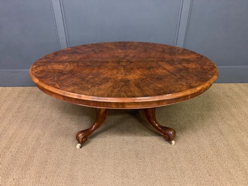 Victorian Oval Burr Walnut Coffee Table