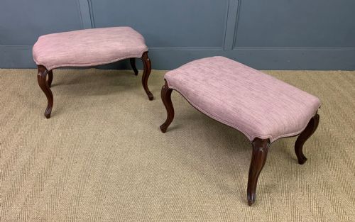 Pair of Victorian Mahogany Stools