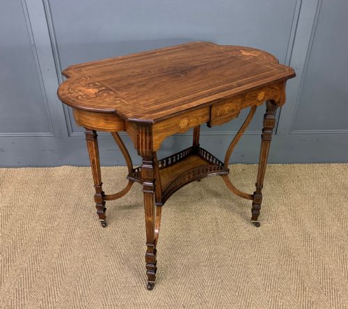 Inlaid Rosewood Occasional Table