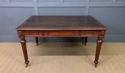 Victorian Mahogany 3 Drawer Writing Table