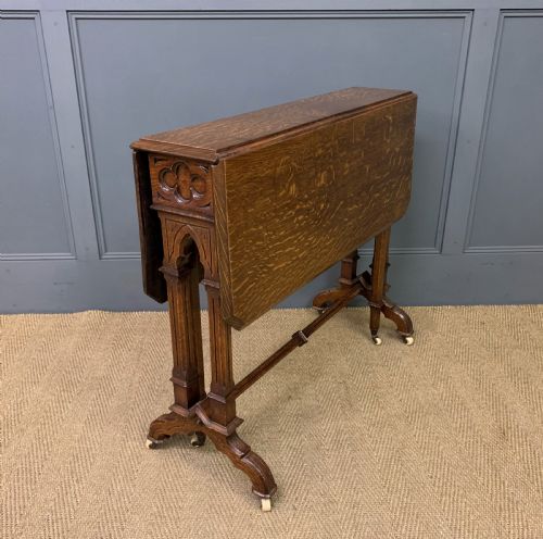 Victorian Neo Gothic Oak Sutherland Table