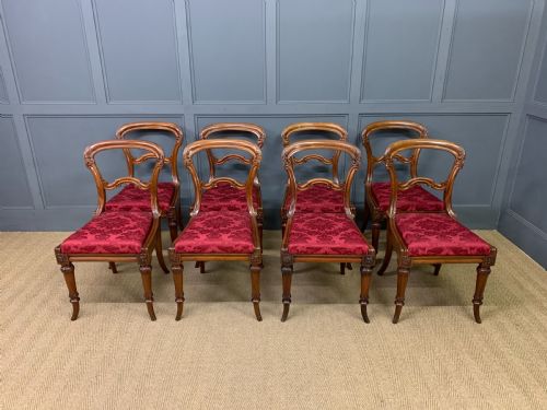 fig 1. Set of 8 Victorian Mahogany Dining Chairs by Johnstone & Jeanes