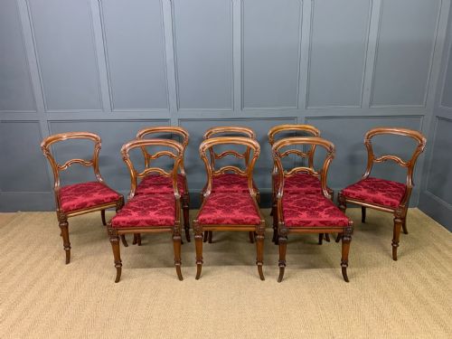 fig 2. Set of 8 Victorian Mahogany Dining Chairs by Johnstone & Jeanes