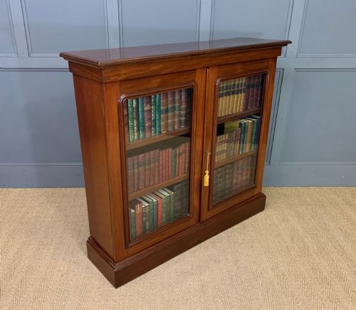 Victorian Mahogany 2 Door Glazed Bookcase