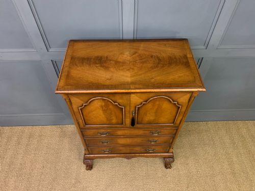 fig 2. Burr Walnut Press Cupboard by Maple and Co