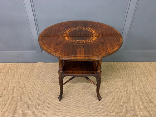 Inlaid Rosewood Occasional Table