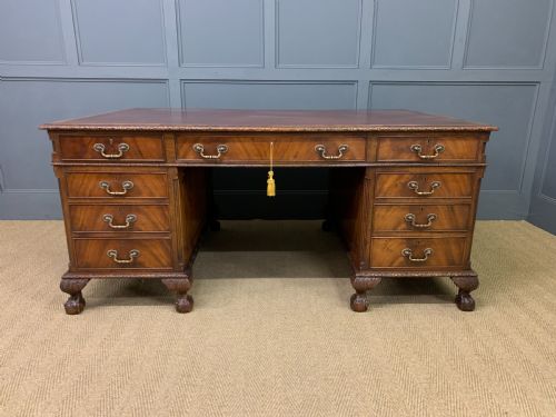 fig 2. Maple and Co Mahogany Partners Desk