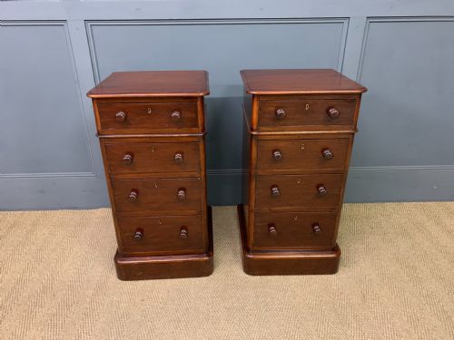 Pair of Victorian Mahogany Bedside Chests