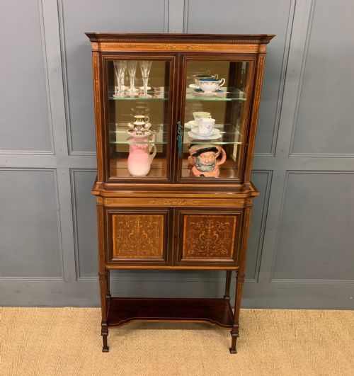Edwards and Roberts Inlaid Mahogany Display Cabinet